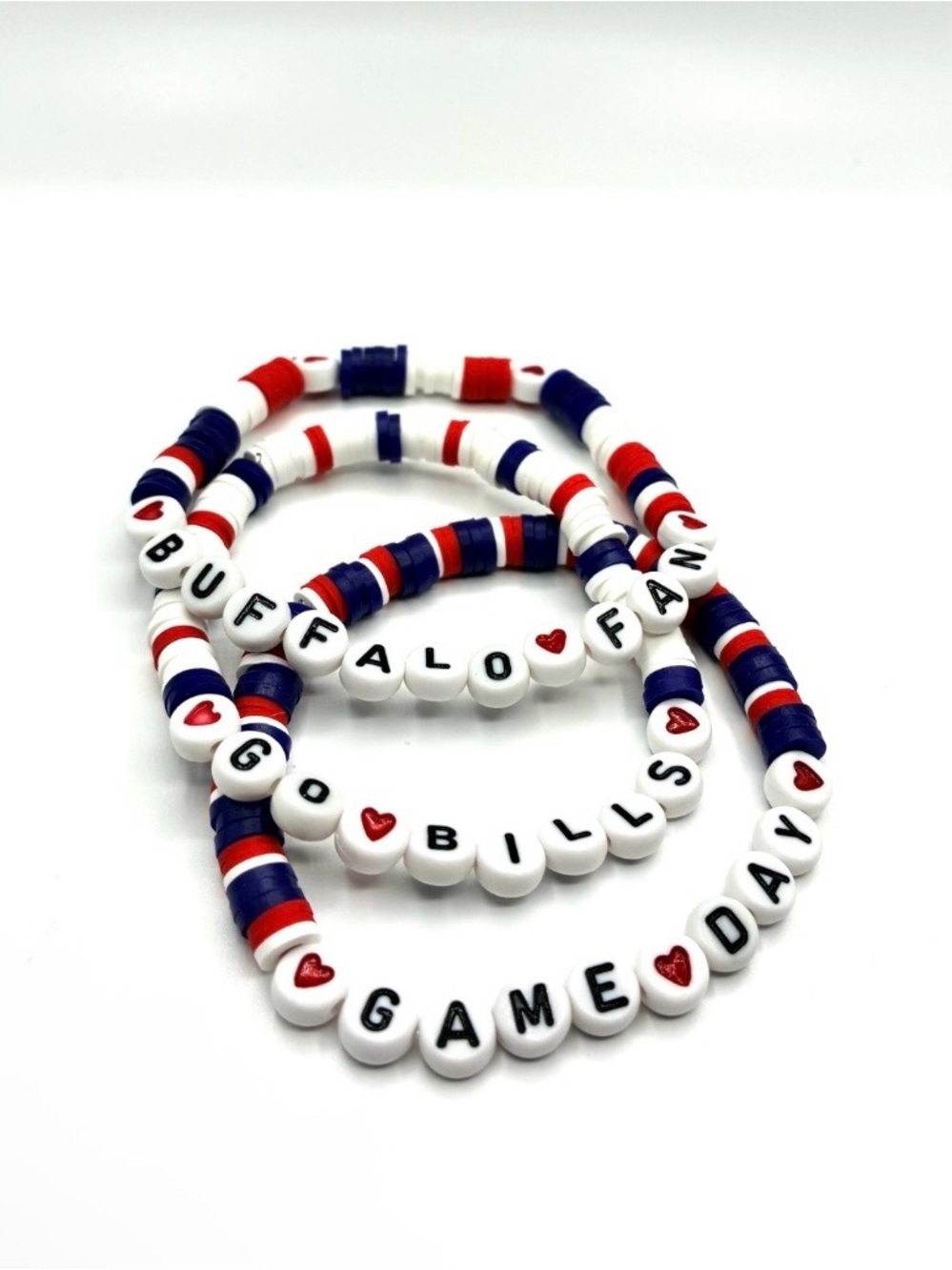 Bills Gameday Fan Bracelet Set - Red, White & Blue